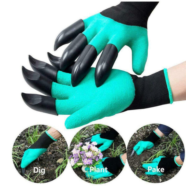 1 Pair Gardening Gloves With Claws