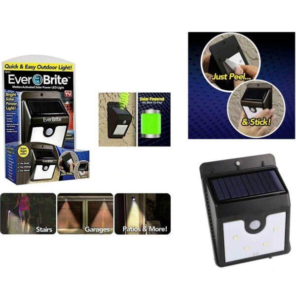 Ever Brite LED Light Solar Powered Motion Sensor