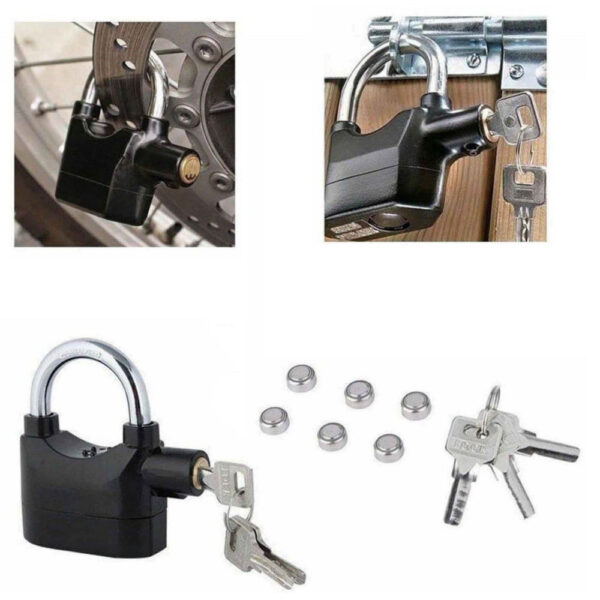 Anti Theft Alarm Lock Padlock Loud Siren 110DBA